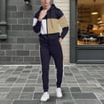 thumbnail image 2 of Ccpelsie Sweatsuits for Men 2 Piece Men's Jogging Tracksuit Set Hoodie Casual Athletic Long Sleeve Zipper Suit Set(A01-Navy,S), 2 of 7
