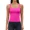 Pink, variant on Women Fitted Workout Tank Tops with Built in Bra Ribbed Seamless U Back Basic Gym Camisoles