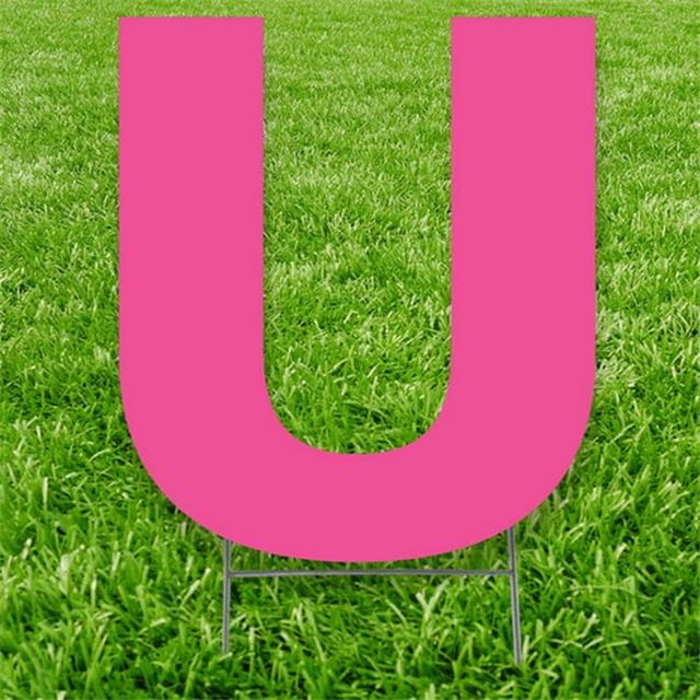 Advanced Graphics 3377 20 x 15 Po Lettre U Yard Signe&44; Rose