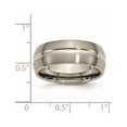 thumbnail image 6 of Chisel Titanium Brushed and Polished 8mm Grooved Band, 6 of 7