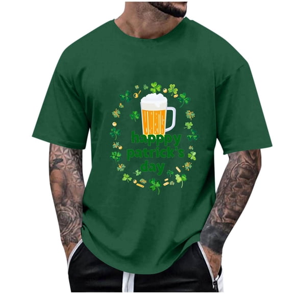 Awdenio T Shirts for Man Round Neck Graphic Tees for Men Summer Fall Short Sleeve T-Shirt Basis Tops Blouse
