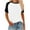 White2, variant on fatyb Womens Summer Tops Short Sleeve Color Block Tshirts Casual Crew Neck Loose Tee Blouses for S-5xl
