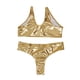 thumbnail image 2 of Gibobby Trajes de Baño Mujer Completo Traje de baño de dos piezas metálico para mujer, traje de baño, chaleco, mono(Amarillo,XL), 2 of 4