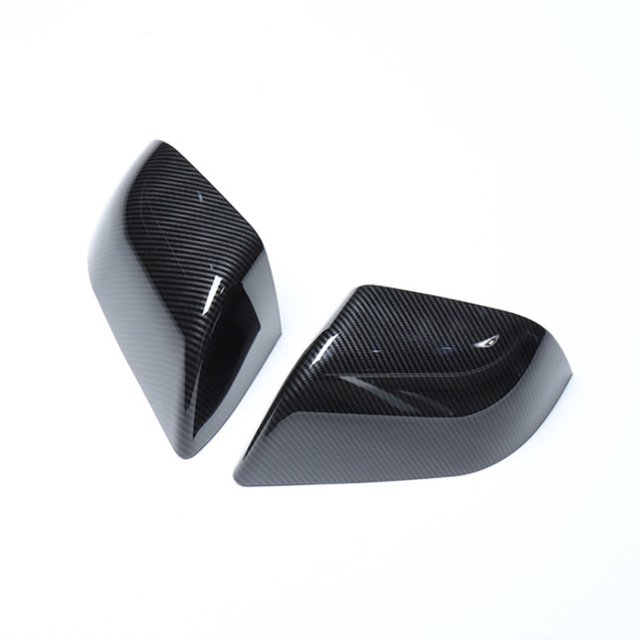 2 piezas de cubierta de espejo retrovisor de ala lateral de coche para Tesla modelo Y (fibra de carbono) Tmvgtek Accesorios para autos y motos