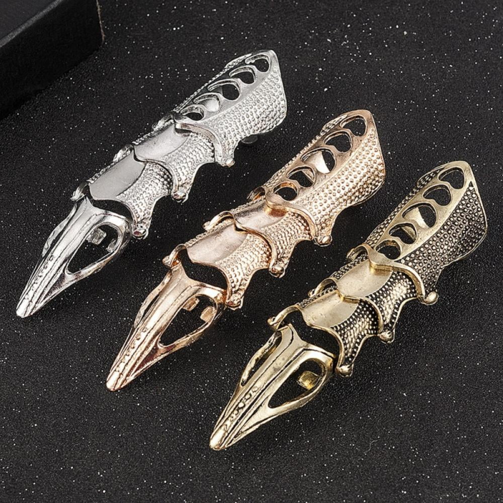 Fashion Retro Gothic Style Exaggerated Long Nail Tail Ring Suitable for Halloween