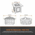 thumbnail image 5 of Modern Leisure Garrison Square Fire Pit Table Cover, Waterproof, 32" Square x 22"H, Granite Gray, 5 of 13