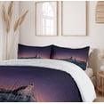 thumbnail image 6 of Ambesonne Night Duvet Cover Sets, Matterhorn Peak Europe, 2-Queen, Purple Coral Beige, 6 of 7