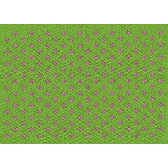 Ahgly Company Indoor Rectangle Patterned Olive Drab Green Area Rugs, 7' x 10'