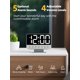 thumbnail image 3 of Odokee Despertadores digitales para dormitorios: Atenuador de brillo número 5 grande y atrevido - Fácil de leer en toda la habitación - 5 sonidos de alarma 8 luces nocturnas - Plata, 3 of 5