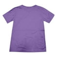 thumbnail image 4 of Purple T Shirts For Women's Fashion Deep V Neck Short Sleeve Top Solid Color Casual Loose Basic T Shirt Cotton, 4 of 5