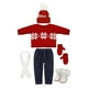 thumbnail image 1 of KAKOWELY 1 juego de ropa navideña para muñeca, adorable suéter navideño, bufanda y gorro, ropa de vestir para muñeca., 1 of 5