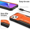 thumbnail image 2 of ExoGuard For iPhone 13 Mini Case, Phone Case with Screen Protector and Kickstand (Orange), 2 of 7