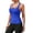 Blue, variant on ANFERRY Womens Seamless Tank Tops with Built in Bra Square Neck I Back Workout Tops Yoga Running Sports Tops