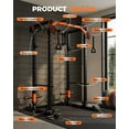 thumbnail image 4 of GARVEE Multi-Functional Squat Rack with LAT Pulldown System Exercise Power Cages,2000lb Capacity,Black&Red, 4 of 7