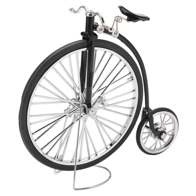 Toy Bike Ornament,Bicycle Model Black Big Retro Bike Mold Bicycle Model Smooth Operation