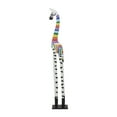 thumbnail image 6 of 6" x 59" Multi Colored Wood Handmade Giraffe Sculpture, by DecMode, 6 of 8
