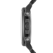 George Men's 3 Piece Watch Set: Gunmetal Case and Dial, Black Band and 2 Bracelet Accessories (FMDXGE029)