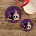 thumbnail image 2 of SKYSONIC Halloween Cute Cat Pot Holders Trivets, 2 Pcs Heat Resistant Trivets,Skull Kitten Cotton Thread Weave Mats for Hot Pads Pans Pot Bowl Teapot for Kitchen Decor, 2 of 7