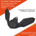 thumbnail image 3 of Black Plastic Front Fender Extension for BMW R1250GS (2019-2021) & R1200GS LC (2018-2019) - 13.0 x 7.1in Motorcycle Fender Extender Accessory, 3 of 6
