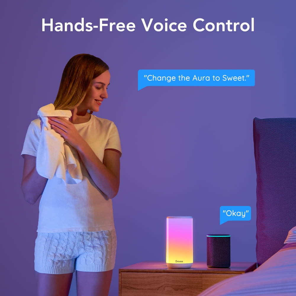 Govee Aura Smart LED Desk Lamp, RGBIC, Dimmable, Corded Electric, 16 Million Light Colors