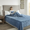 thumbnail image 3 of Beautyrest Heated Plush Solid Microlight Blanket, Queen, Sapphire Blue, 3 of 9