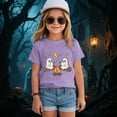 thumbnail image 2 of CAUYDY Toddler Baby Girls Halloween Shirts Pumpkin Graphic T-Shirt Ghost Spooky Season Tops Cute Short Sleeve Tees Clothes(Purple,11-12 Y), 2 of 5