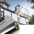 thumbnail image 4 of One Way Mirror Tint Window Film, 11.8" Wide One-Way Privacy Mirror Reflective Film, Window Privacy Film Daytime Privacy Window Film,Heat Control & UV Blocking Reflective Mirror,1Pc(Black2,196x11.8"), 4 of 8