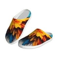 thumbnail image 2 of Lsque Colorful Paint Print Pattern Womens Comfort Cotton on Scuff With Memory Foam and Anti-skid Sole Slipper-35/36, 2 of 7