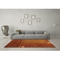 thumbnail image 3 of Ahgly Company Indoor Rectangle Abstract Orange Modern Area Rugs, 8' x 10', 3 of 4