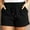 Black, variant on Tbopshirt High Waisted Shorts Women's Fashion Solid Color Plus Size Rope Tie Shorts Yoga Sport Shorts