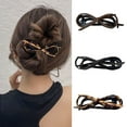 thumbnail image 2 of HEVIRGO Bow Hair Clip Twist Bow Hair Pin Snap Closure Hair Clip Barrettes Women Girls Hair Accessories for Everyday Wear Parties Weddings, 2 of 8