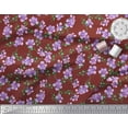 thumbnail image 3 of Soimoi Silk Fabric Leaves & Flower Floral Print Fabric by Yard 42 Inch Wide, 3 of 3