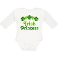 thumbnail image 3 of Inktastic Irish Princess (clover) Girls Long Sleeve Baby Bodysuit, 3 of 5