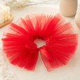 thumbnail image 4 of Pet Tutu Skirt Sparkle Mesh Dog Party Dress with Adjustable Tie for Holiday Cosplay and Festivals Red S, 4 of 8