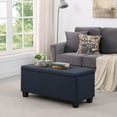 thumbnail image 3 of 3 in 1 Combination Ottoman, Large Storage Ottoman Bench Set, Tufted Ottoman Linen Bench, Lift Top Storage Ottoman Footrest Stool, Coffee Table for Living Room Entryway Hallway Bedroom, Dark Blue, 3 of 8