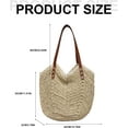 thumbnail image 6 of Kukuzhu Straw Beach Bag, Summer Straw Woven Tote Bag Beach Purse Weaving Shoulder Handbags for Vacation, 6 of 7
