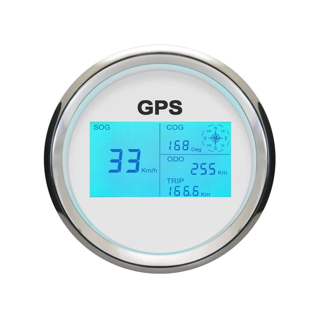 7 Backlights 85mm Boat Car Digital GPS Speedometer LCD Speed Gauge Odometer Course With GPS Antenna ,Universal Compatibility