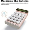 thumbnail image 3 of Desktop Calculator Mechanical Switch Office - Audible Clicks Professional Calculator for Work School Home Handheld Portable Standard Function 10 Key Large Tilted LCD Display, 3 of 6