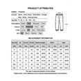 thumbnail image 4 of JustVH Women Polyester Elastic Waist Trousers Basic Straight Fit Cargo Pants, 4 of 7