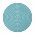thumbnail image 2 of 12 Inch Silicone Cake Mat Round Silicone Baking Mat with Measurements Pink Blue Reusable Non-Stick Sheets Heat Resistant Cookie Pad for Baking Pizza Pan Rolling Dough Pastry (Sky Blue), 2 of 2