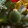 thumbnail image 5 of dajkiuy 6Pcs Velvet Christmas Balls, Flocked Christmas Tree Ball Ornaments, Plastic Balls Xmas Decorative Hanging Ornaments Christmas Tree Decoration 8cm/3.15", 5 of 6