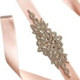 thumbnail image 3 of Langgg Rubans de Mariage Ceinture de Mariée Robe de Bal Ceintures en Cristal Soirée Fait Main avec Strass, 3 of 5