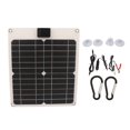 thumbnail image 1 of Solar Panel Kit 15W Dual Output Waterproof Monocrystalline Solar Battery Charger Panel for Car Boat Trailer RV 5V 12V White, 1 of 5