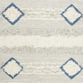 thumbnail image 6 of SAFAVIEH Kenya Linnaea Geometric Diamonds Fringe Area Rug, Grey/Ivory, 8' x 10', 6 of 7