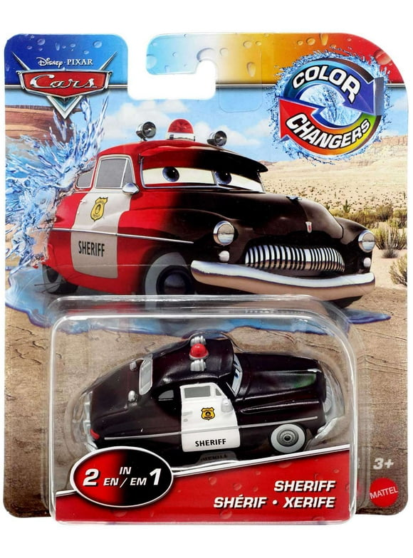 Disney / Pixar Cars Color Changers Sheriff Diecast Car (Black/Red)