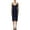 Navy, variant on BARDOT Womens Black Zippered Fringed Lined Sheer Slitted Sleeveless Sweetheart Neckline Midi Cocktail Sheath Dress 4