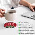 thumbnail image 3 of Red Christmas Tree Coasters Set of 6, Absorbent Coasters for Drinks, Xmas Trees Snowflake Winter Holiday Coaster for Desk Coffee Table Protection, Home Decor House Warming Gifts 4", 3 of 8