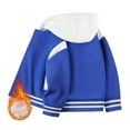 thumbnail image 2 of Gubotare Baby Boys Fleece Jacket Winter Fleece Coat for Toddler Hooded Warm Fleece Jacket for Girls Size 3T 4T,(Blue 3-4 Years), 2 of 5