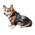 thumbnail image 6 of Uemuo USA Bald Eagle for Winter Dog Hoodie Sweatshirts with Pockets Warm Dog Clothes for Small Dogs Chihuahua-Small, 6 of 8