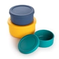 thumbnail image 1 of Silicone Lunch Container Durable High Temperature Resistant Lunch Box for Storing Kids Snacks Takeout Leftovers  Green, 1 of 8